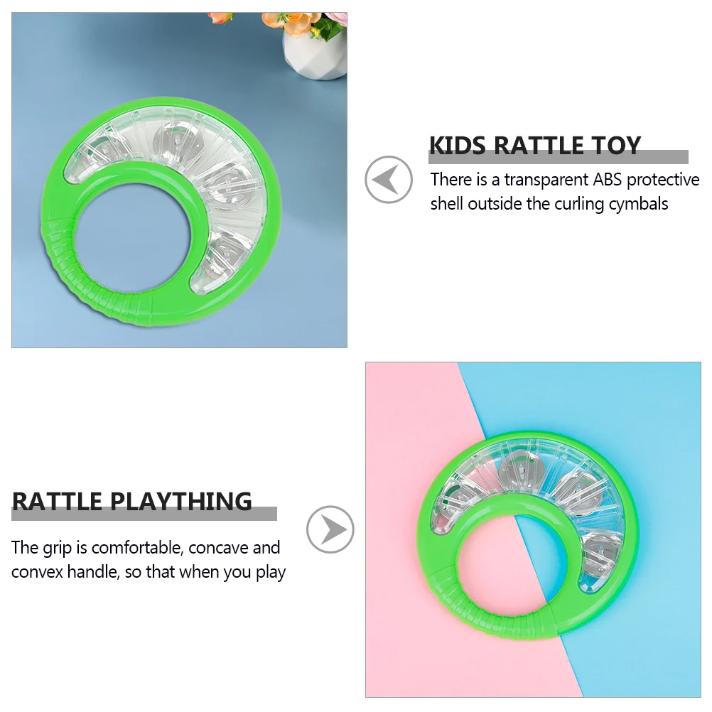 

Creative Educational Baby Rattles Hand Bell Shaker Abs Aluminum Alloy Rattle Plaything Colorful Percussion For Kids Safe