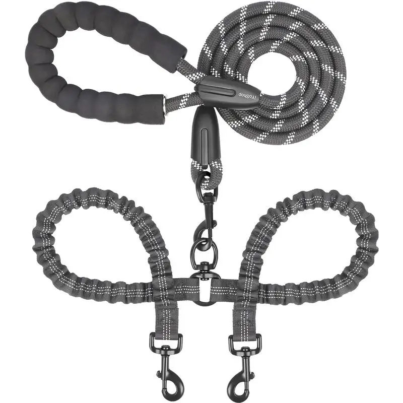 

Double Dog Leash Coupler, 360 Swivel, No Walking Leash, 2 Dogs, Double Twin Lead, Walking Dog Leashes