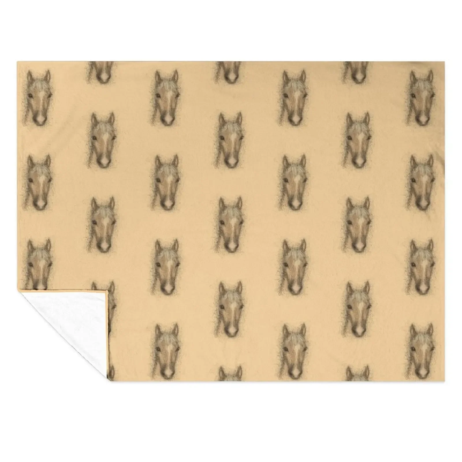 

Haflinger with background Throw Blanket Flannel Fabric Travel Multi-Purpose Sofa Blankets