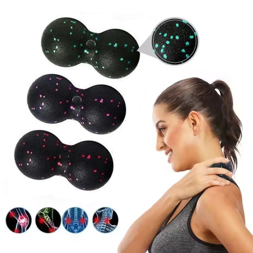 EPP اليوغا كرات الفول السوداني تدليك الجسم فآسيا الكرة عالية الكثافة العضلات الاسترخاء لاكروس اللياقة البدنية كرة الليفة العضلية تخفيف الألم