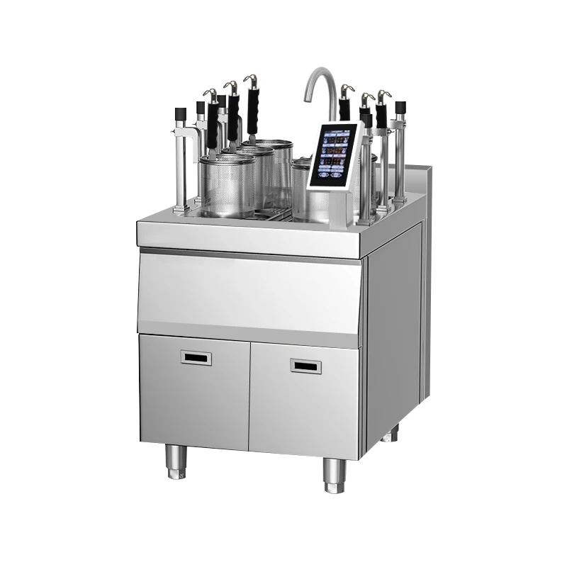 Intelligent Commercial Kitchen Equipment Automatic Electric Pasta Boiler Cooking Utensils Noodle Machine 6 Restaurant Cabinet