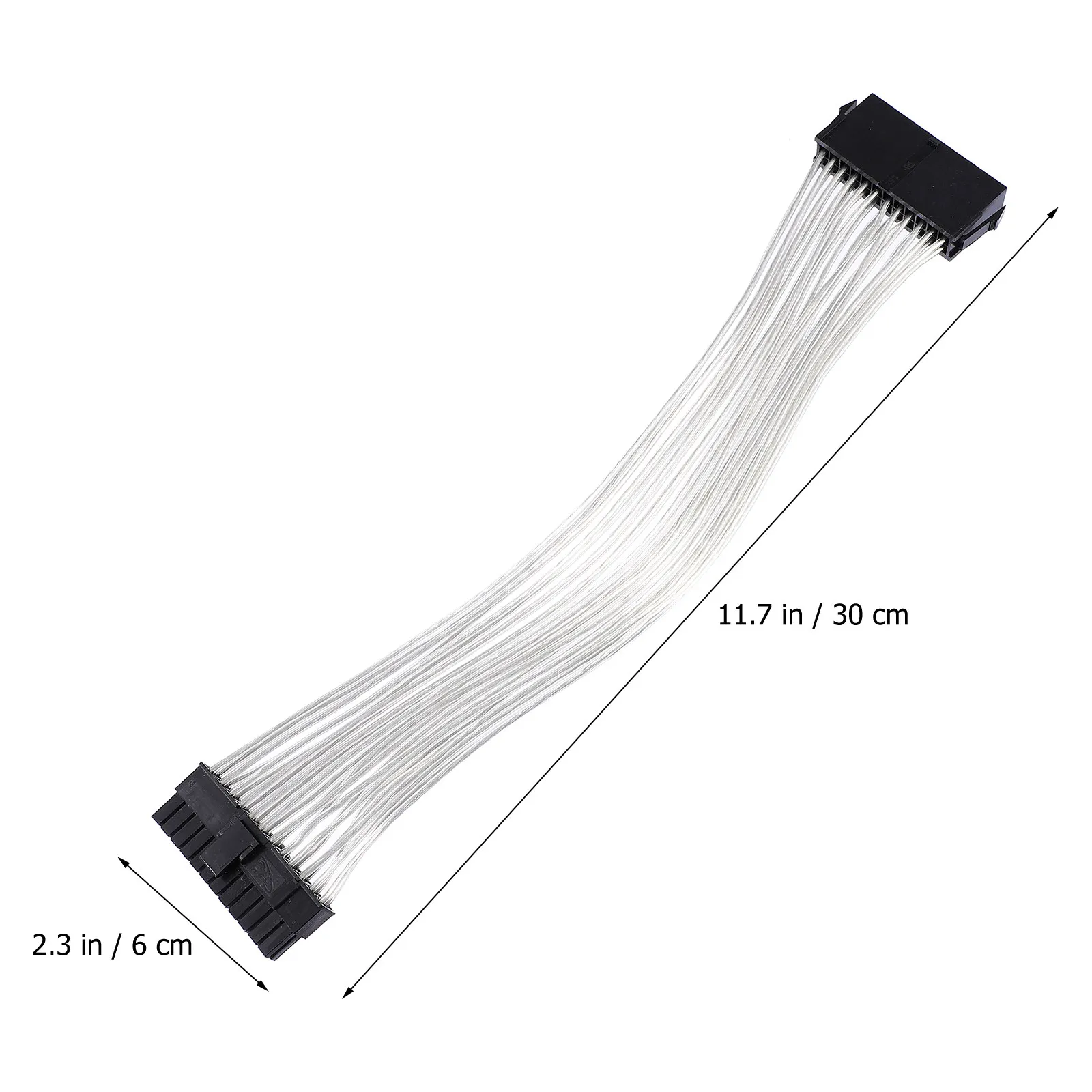 24-Pin Atx Power Extension Cable High Durability Tinned Copper Motherboard Extension Cable Male to Female Reliable