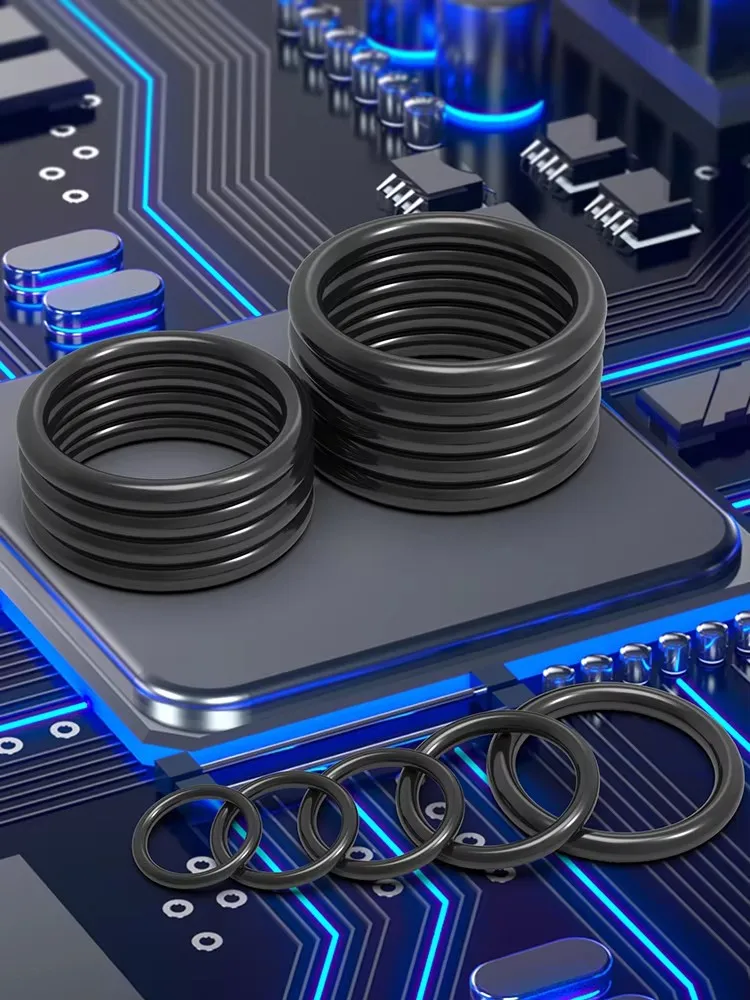 NBR black rubber thickness0.3/0.4/0.5/0.6/0.7/0.8mm O-ring rubber sealing ring gasket grommet silicon ring OD1.3-81mm