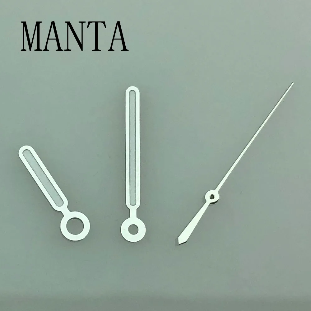 MANTA Silberne Uhrzeiger passen NH35/NH36 Miyota8205/8215/821A Mingzhu2813/3804 ST1612 Uhrwerk