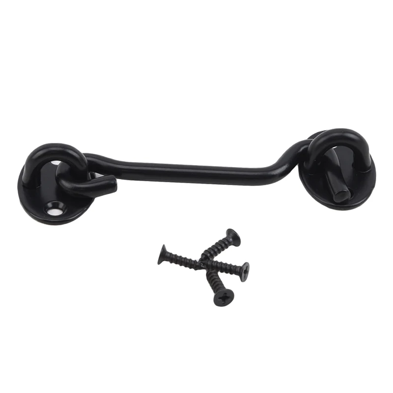 Solid Vintage Door And Window Hook Black Stainless Steel Cabinet Door And Window Buckle Household Simple Door And Window Hook