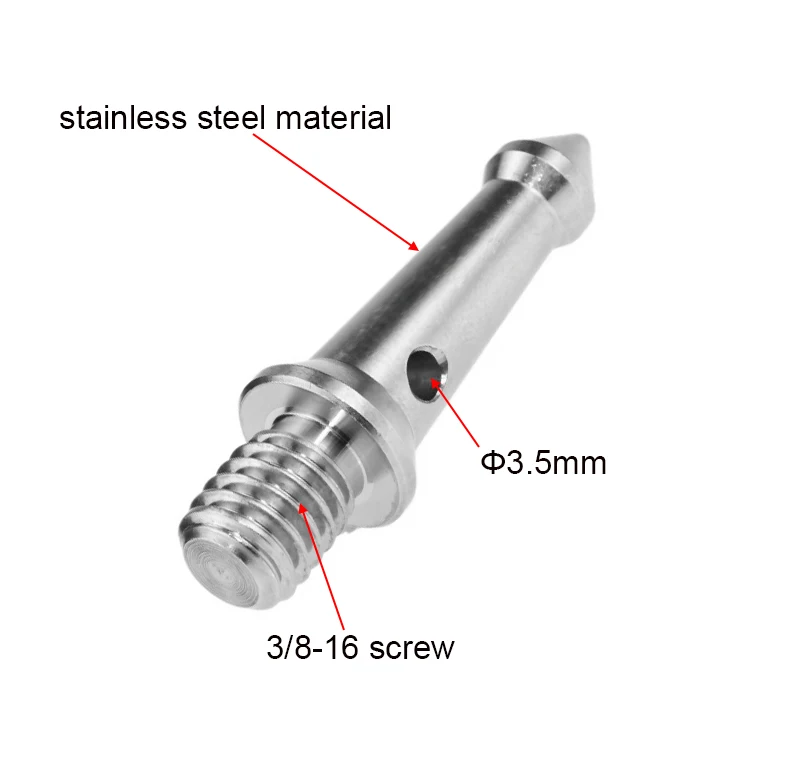 M8 1/4-20 3/8-16 Tripod Foot Nail Camera Tripod Foot Spike Stainless steel Replacement Tripod Foot Spike Photography Accessories