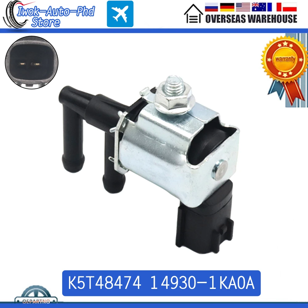 K5T48474 14930-1KA0A EGR Vapor Canister Purge Solenoid Valve for Nissan Almera Sentra Maxima Micra 2000-2019 K5T48583