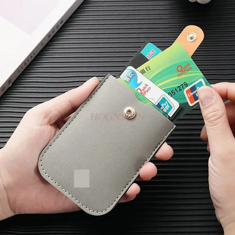 1pcs Stacked card holder, anti demagnetization, multiple card slots, pull-out coin purse, portable men's small bank card holder