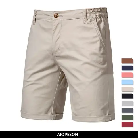 Summer Cotton Shorts Men 10 Colors AIOPESON