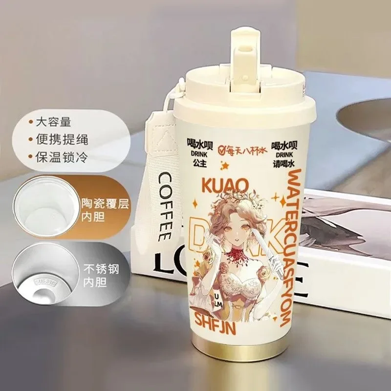 شخصية خامسة ريد ليدي كوسبلاي محيطية ذات سعة كبيرة وخفيفة الوزن تحمل كوبًا معزولًا من الفولاذ المقاوم للصدأ للطلاب