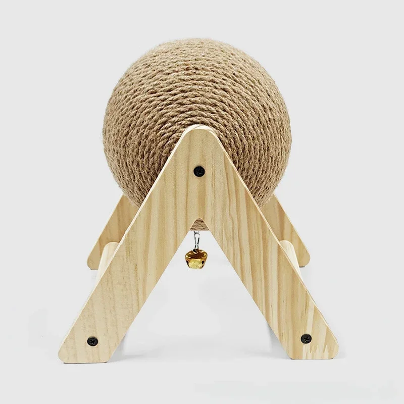 Pet Rabbit Cat Toy Scratching Ball Special Toy Wooden Grinding Claw Sisal Accessories Bunny Supplies  Toys
