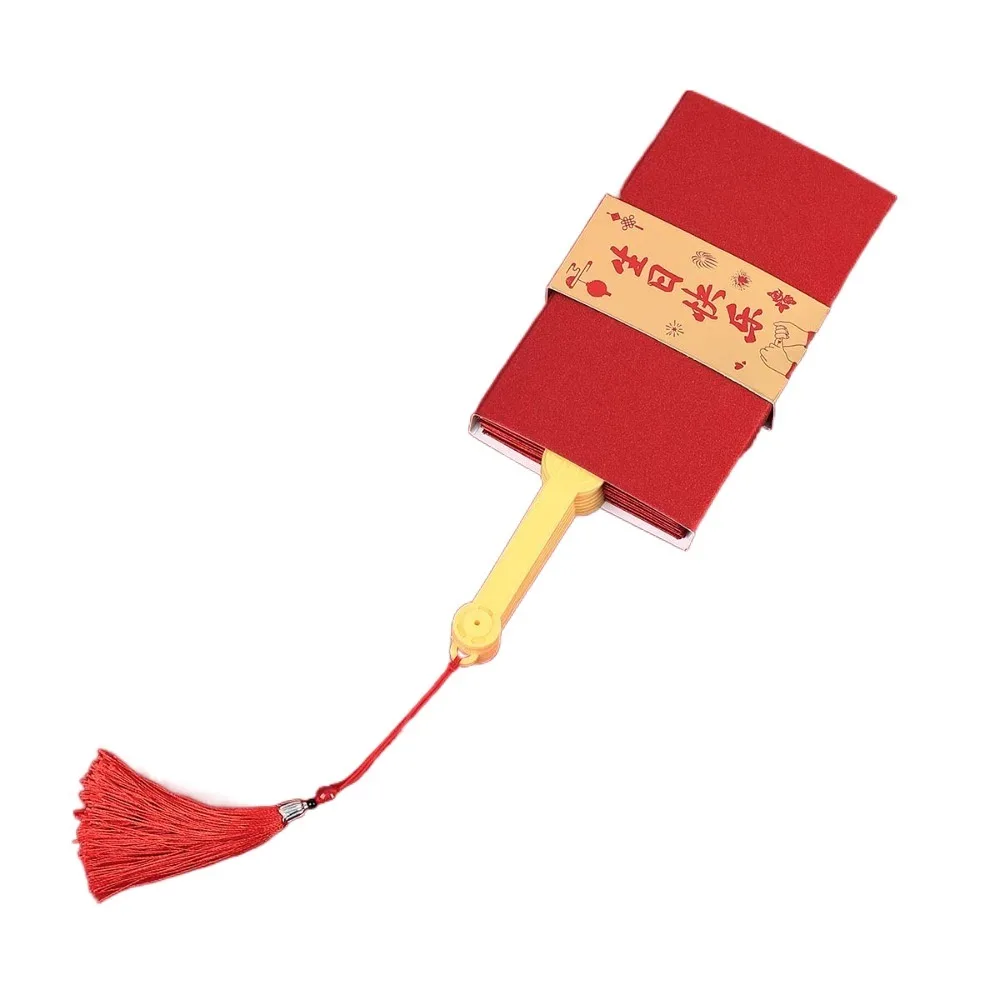 

Traditional Fan Design Red Envelope 6/8/10 Cards Hollow Spring Festival Red Wallet Thickened Bonus God of Wealth Red Pocket