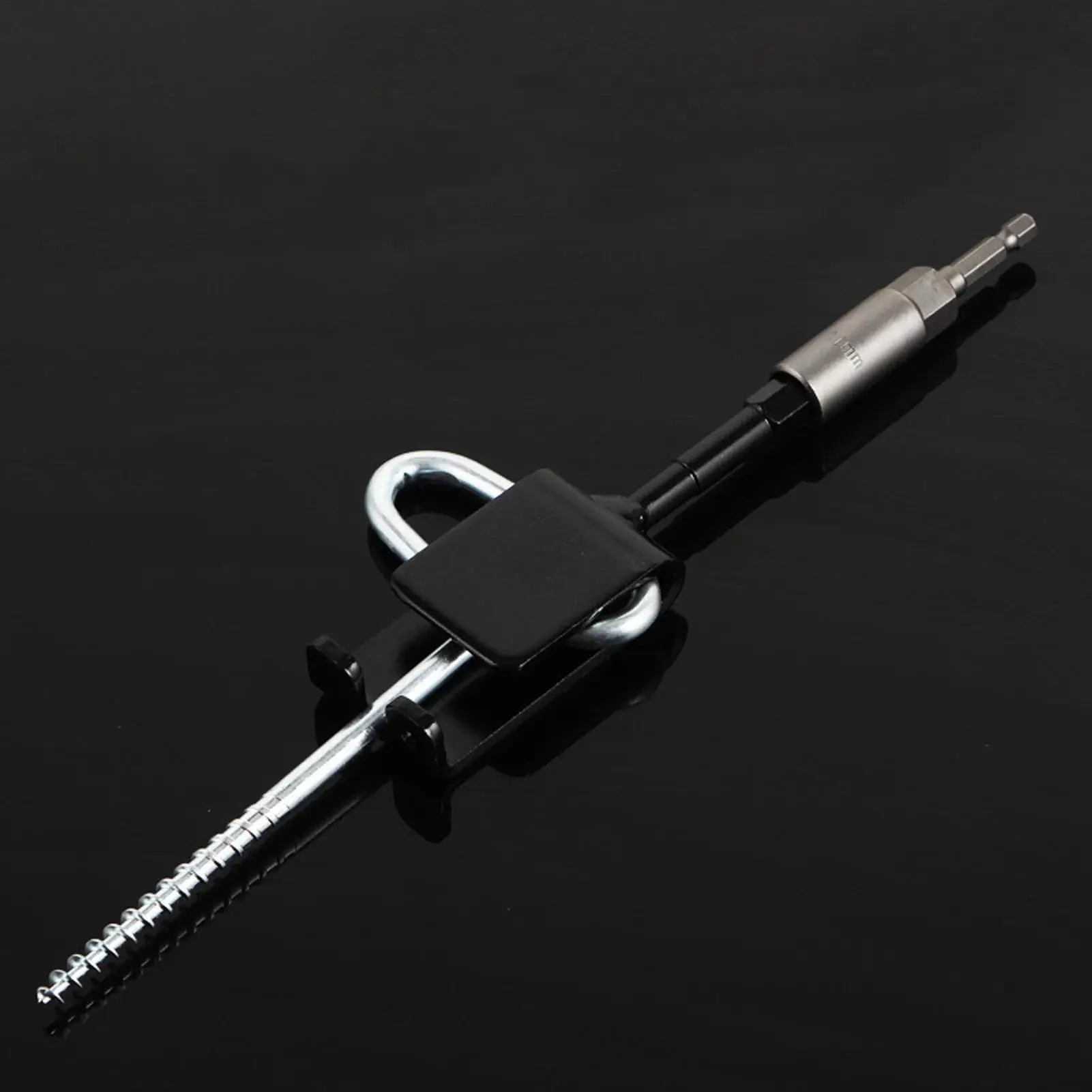 Taladro para tienda de pesca en hielo, barrena roscada de acero inoxidable para acampar al aire libre, herramienta de taladro para tienda de pesca de invierno para supervivencia y acampada