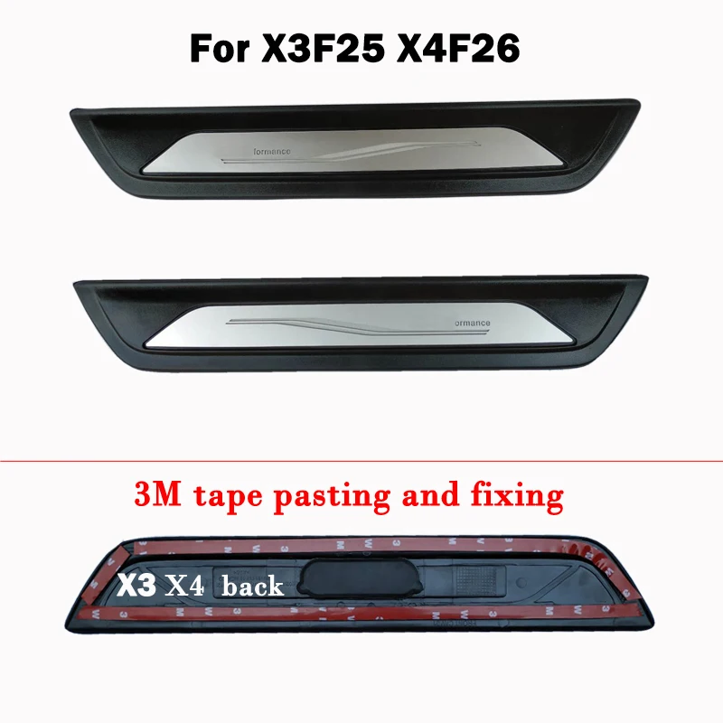 With Light Door Sill Car Step Threshold LED Welcome Pedal Refitting For BMW X5 F15 X6 F16 X3 F25 X4 F26 M Performance