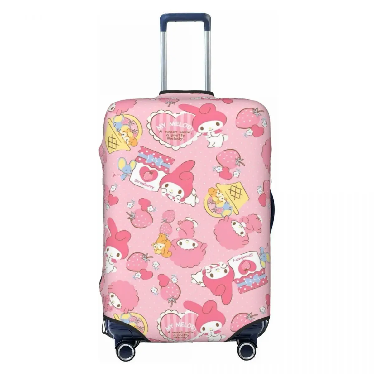 My Melody Sanrio Anime Suitcase Cover Cute Y2K Manga Travel Vacation Elastic Luggage Accesories Protector