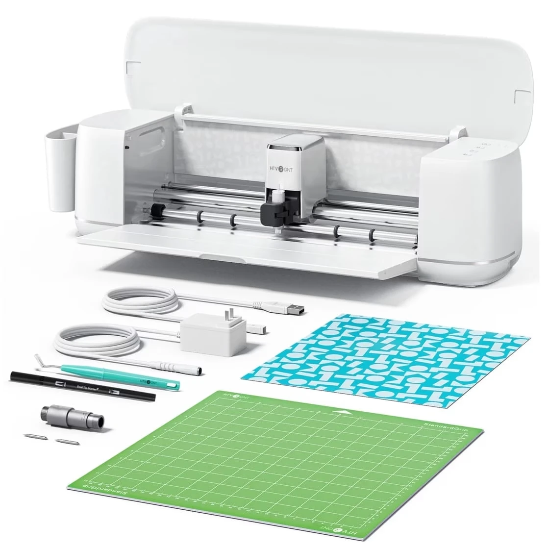 HTVRONT Cutting Machine 2，AI-Powered 5 in 1 Vinyl Cutting Machine Smart Cutting Machine ，Compatible with iOS Android Windows Mac