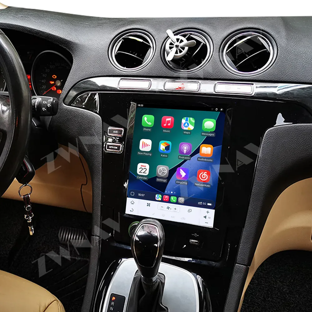 Estéreo para Auto con Pantalla HD de 12.1” y 256GB para Ford S-Max Galaxy 2007-2015, Android 13, CarPlay Inalámbrico y Android Auto, Plug & Play, Alta Resolución