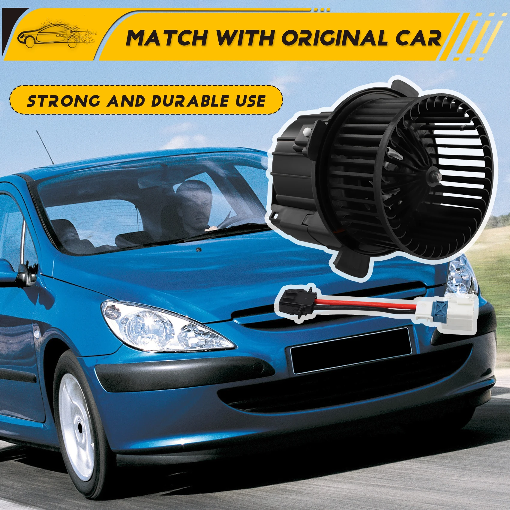 

Hot Selling-Car Interior Air Conditioner Heater Blower Fan Motor With Wire 6441S6 For 307 Citroen C4,Car Interior Air Co