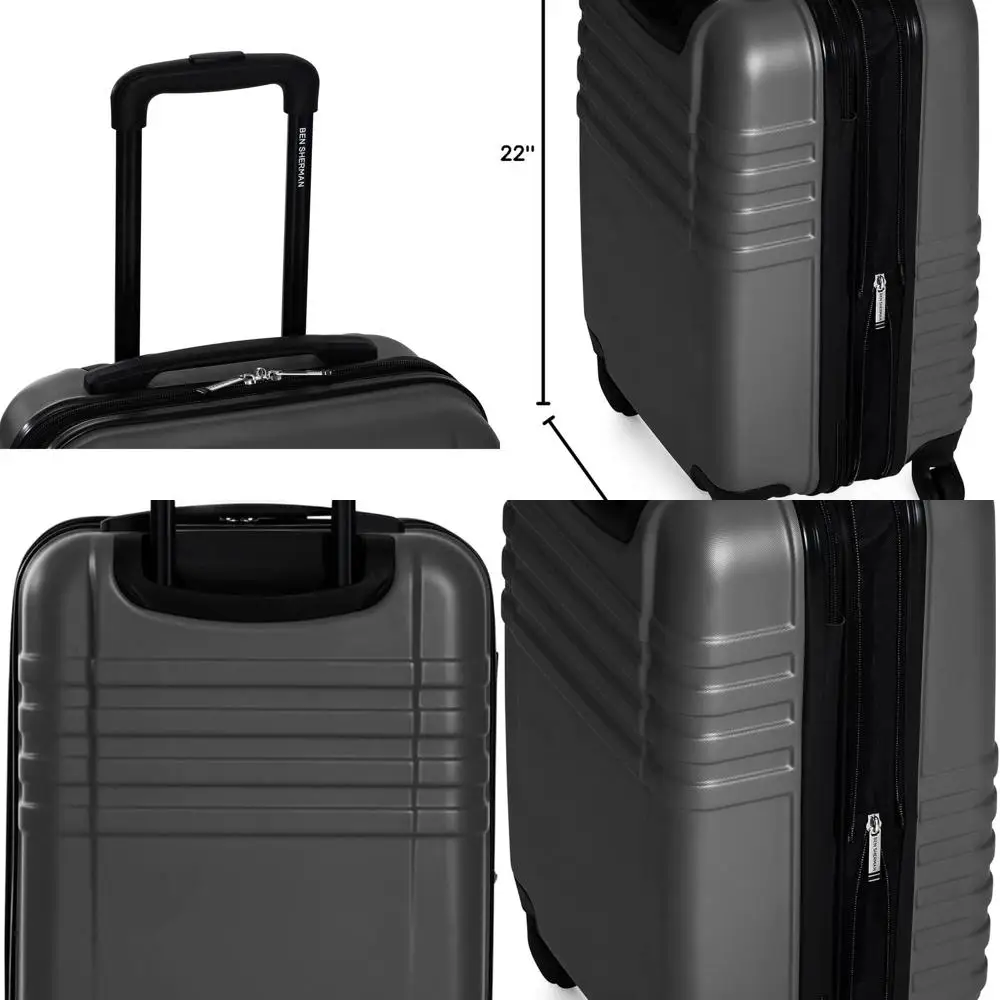 

Вертикальный чемодан Ben Sherman Hereford 20 Spinner, серый, ручная кладь