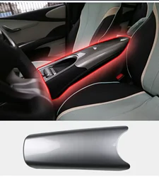 For BYD Dolphin Car Center Console Armrest Storage Box ABS Trim Protective Cover Car Auto Interior Byd Carbon grain Accessories