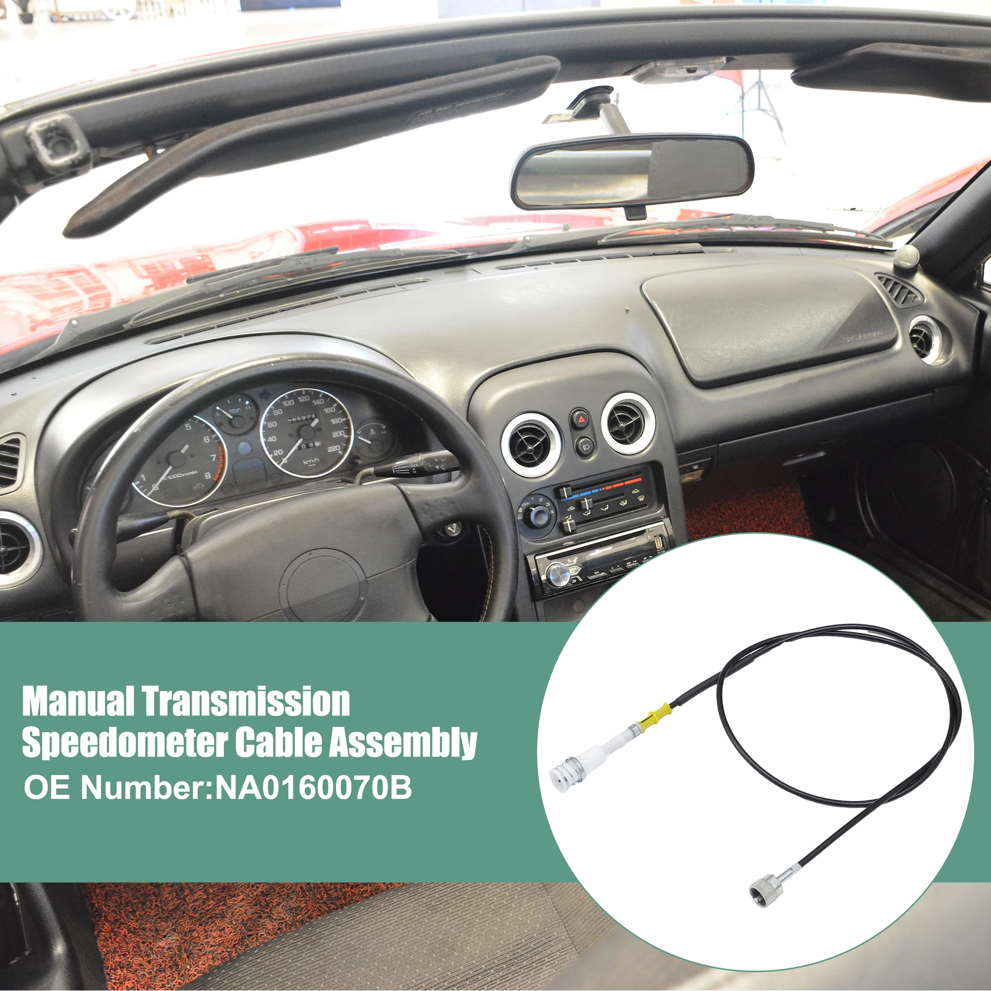 X Autohaux Manual Transmission Speedometer Cable Assembly Fit for Mazda Miata 1990 1991 1992 1993 1994 1995 1996 1997