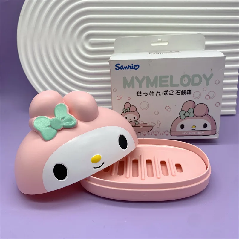 

Anime Sanrio Kawaii Soap Box Desktop Decoration Kuromi Melody Hello Kitty Gift for Women Christmas Kawaii Peripheral