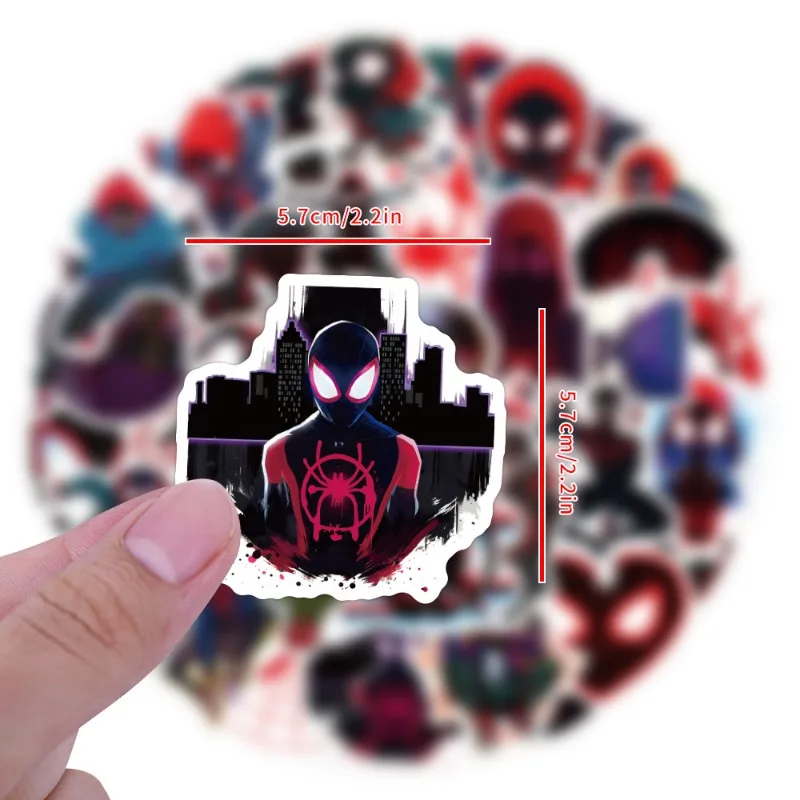 Pegatinas de grafiti de dibujos animados de Spider-Man, Miles Morales, Maleta, taza de agua, guitarra, coche, Scooter, pegatinas decorativas, 50 piezas, nuevo