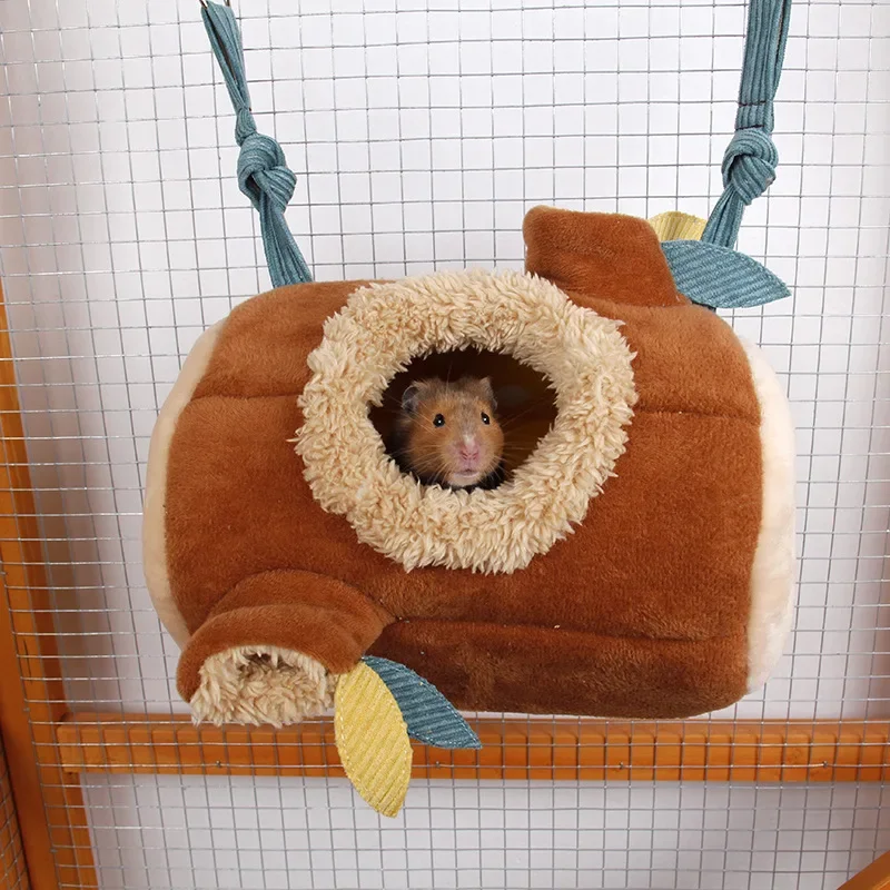 Small Pet Cage Set Mini New Born Animal House Hamster Hammock Nest Hanging Fleece Bed Tunnel Sugar Glider Guinea Pig