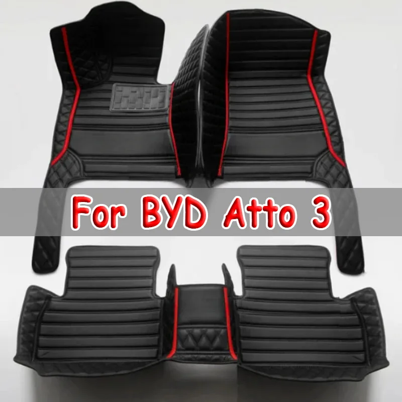 

Автомобильные коврики на заказ для BYD Atto 3 2022 года, экологически чистые кожаные автомобильные аксессуары, детали интерьера