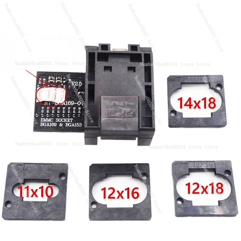 V2.5 version BGA169/BGA153 is suitable for EMMC adapter seat, programmer burning seat, test seat