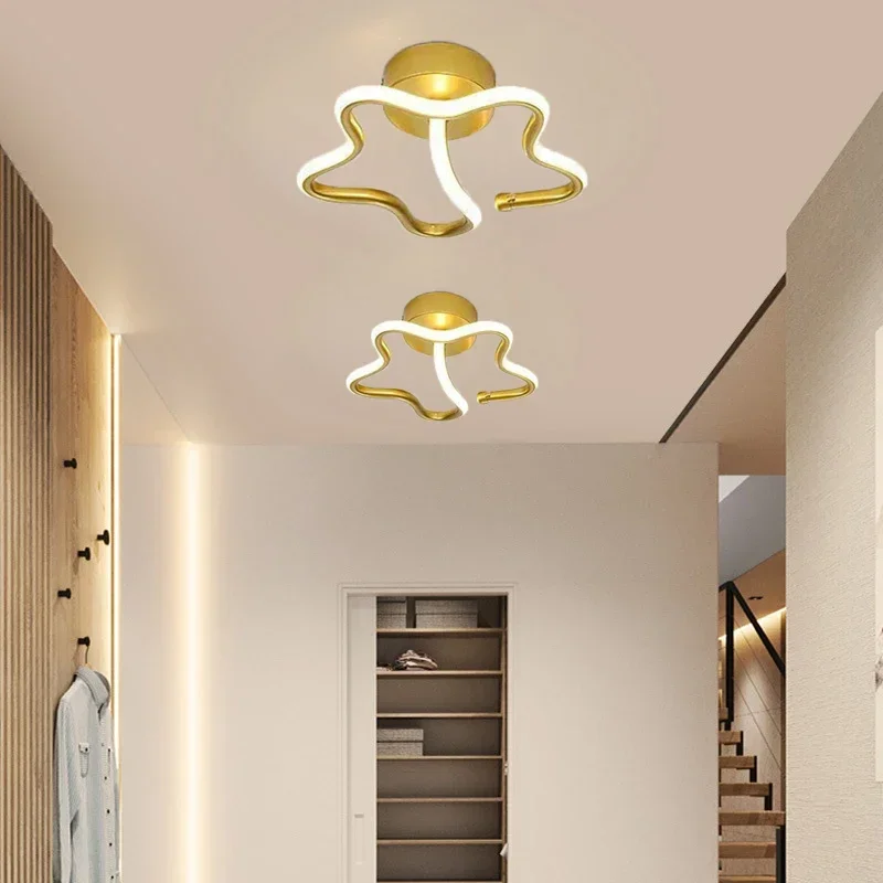 Imagem -03 - Nordic Led Luz de Teto Banhado a Ouro Estrela 16w Lâmpadas para Entrada Corredor Quarto Vestiário Luminárias Interiores