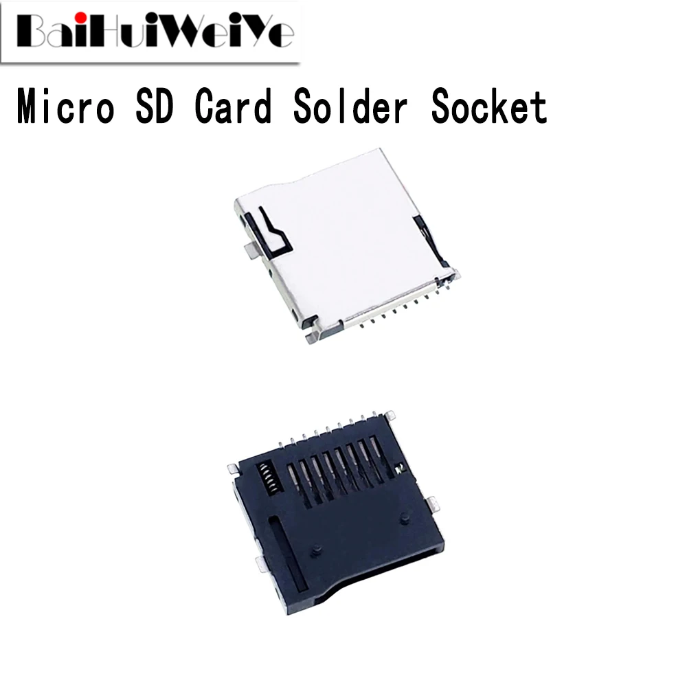 5PCS Micro SD Card Seat SMD 9Pin TF Micro SD Card Solder Socket Connectors Adapter Automatic PCB Connector Push/Push Type New