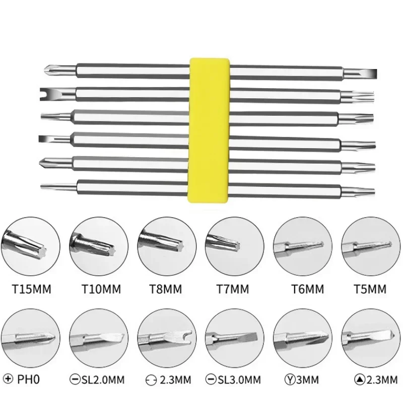 Magnetic Bit Hex Hand Tool, 6 in 1 Multi-function Screwdriver, Safety Tamper-Proof, CR-V Chrome Vanadium Steel