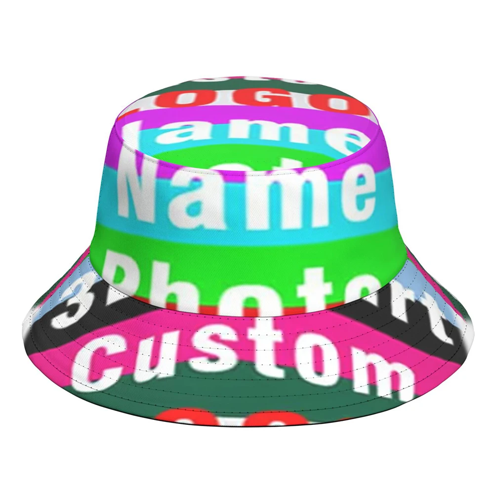 3D Bucket Hats Custom Made Name Number Logo Text Photo Fisherman Caps Nation Flag College Image Team Game Fishing Print Headgear