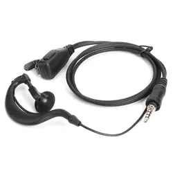 Auricular en forma de G de 1 Pin con micrófono PPT, 3,5mm con enchufe roscado para Yaesu Vertex Radio VX-6R vx7R VX-6E Walkie Talkie