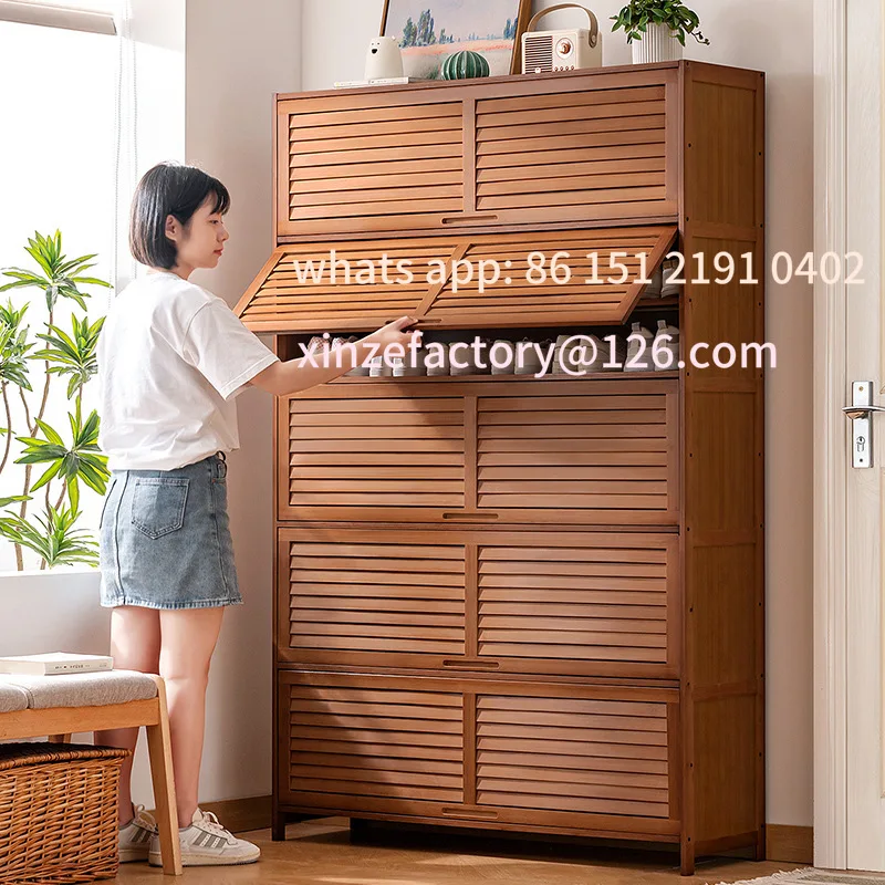 

Customizable Shoe Cabinet High Vertical Entry Cabinet Integrated Door Entrance Cabinet