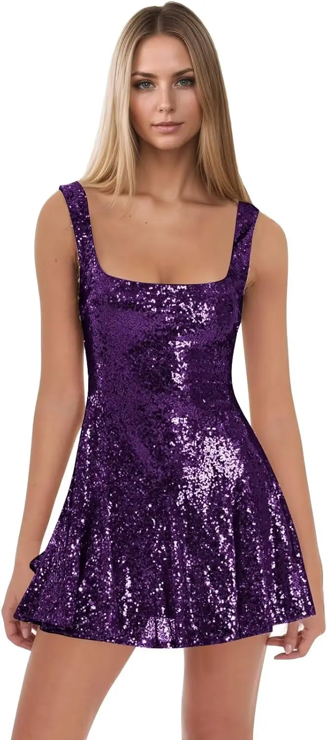 

Блестящие платья для встречи выпускников с пайетками для подростков, короткие вечерние платья без рукавов для выпускного вечера, коктейльные платья трапециевидной формы, мини-платье для выпускного вечера, платье с пайетками