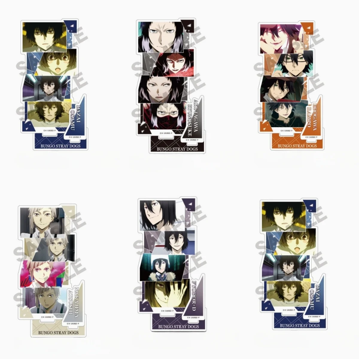 

Anime Fyodor·D Akutagawa Ryunosuke Game Nakajima Atsushi Dazai Osamu Acrylic Stand Doll Figure Cosplay Toy for Gift