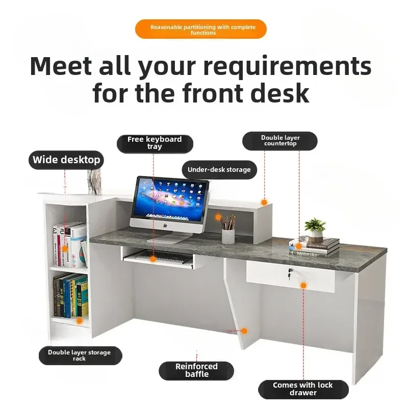 Modern simple front desk reception clothing store beauty salon company store commercial counter table