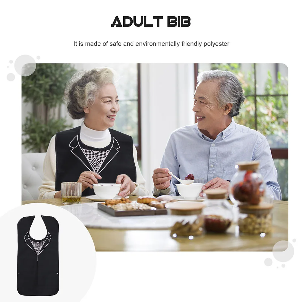 

3Pcs Adult Bibs for Elderly Reusable Waterproof Mealtime Aprons Senior Clothing Protector Durable and Washable