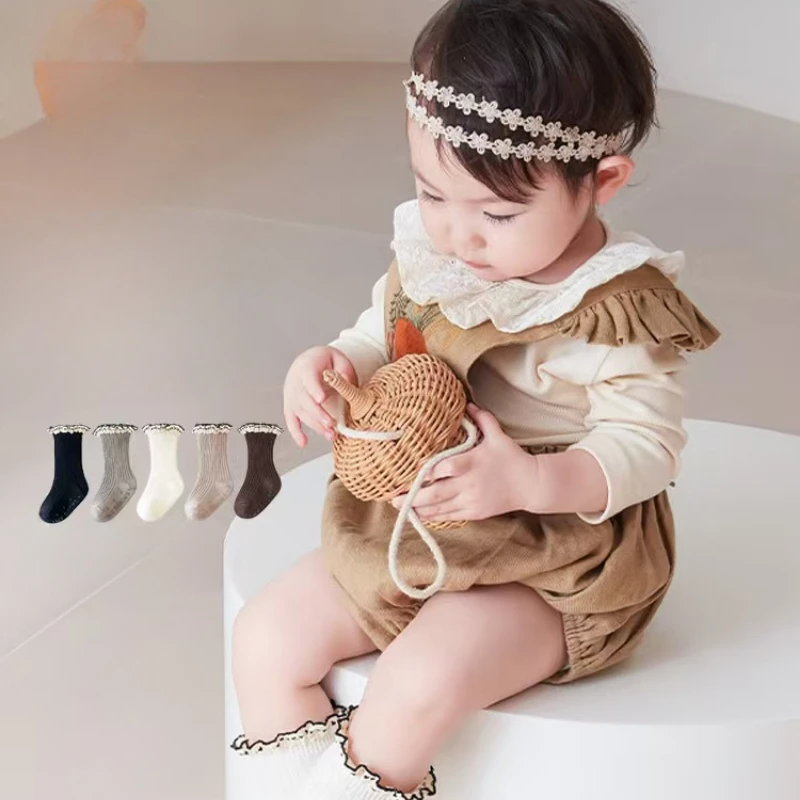 1 Paare/satz Süße Mädchen Spitze Socken für Frühling Herbst Kleinkind Prinzessin Mädchen Socken Kinder Baby Socken
