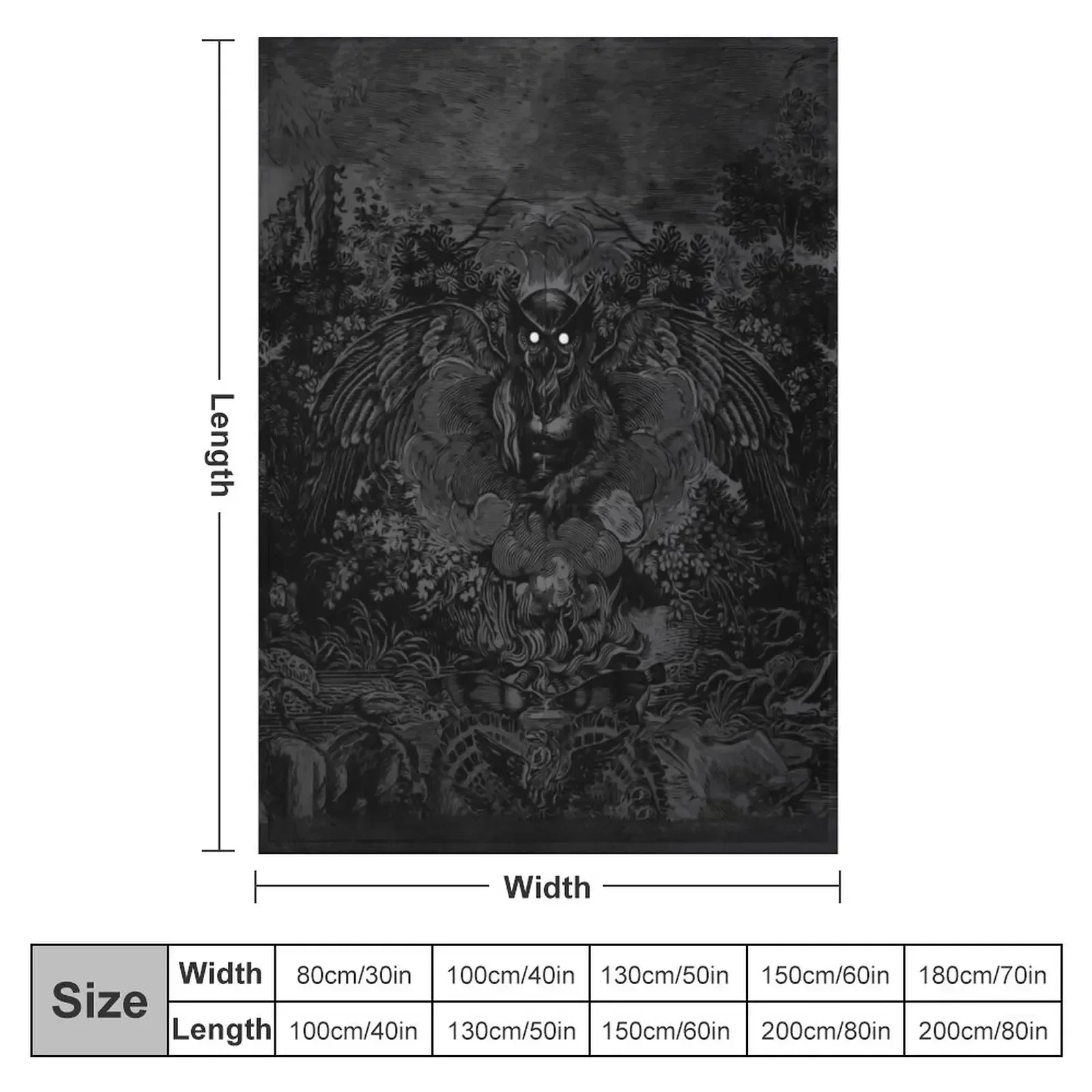 Owl God Baal Throw Blanket Summer Beddings Flannel Fabric Soft Flannel Retros halloween Blankets
