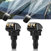 Sale 2Pcs Car Windshield Wiper Washer Spray Nozzle Fits Most Car Models Car Dual Holes Windshield Washer Nozzle Water Spray