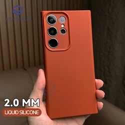 Premium S24ultra Liquid Silicone Case For Samsung Galaxy S22 Plus S23 S24 S25 Ultra 5G Soft Shockproof Bumper Protective Cover