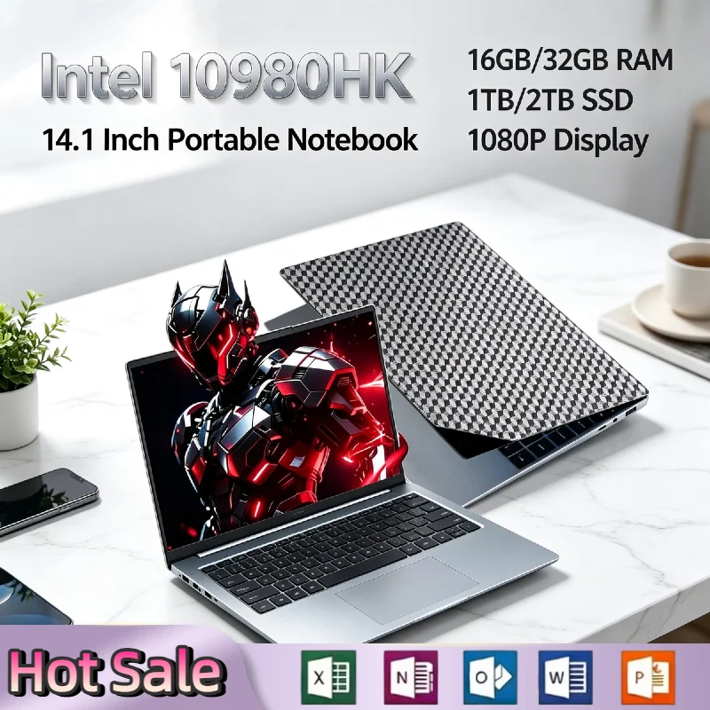 Intel Core i9 10980HK 14.1 Inch Ultra Slim Gaming Laptop 8C 16T 5.3GHz 16GB RAM 2TB SSD Fingerprint Backlit Pro Max