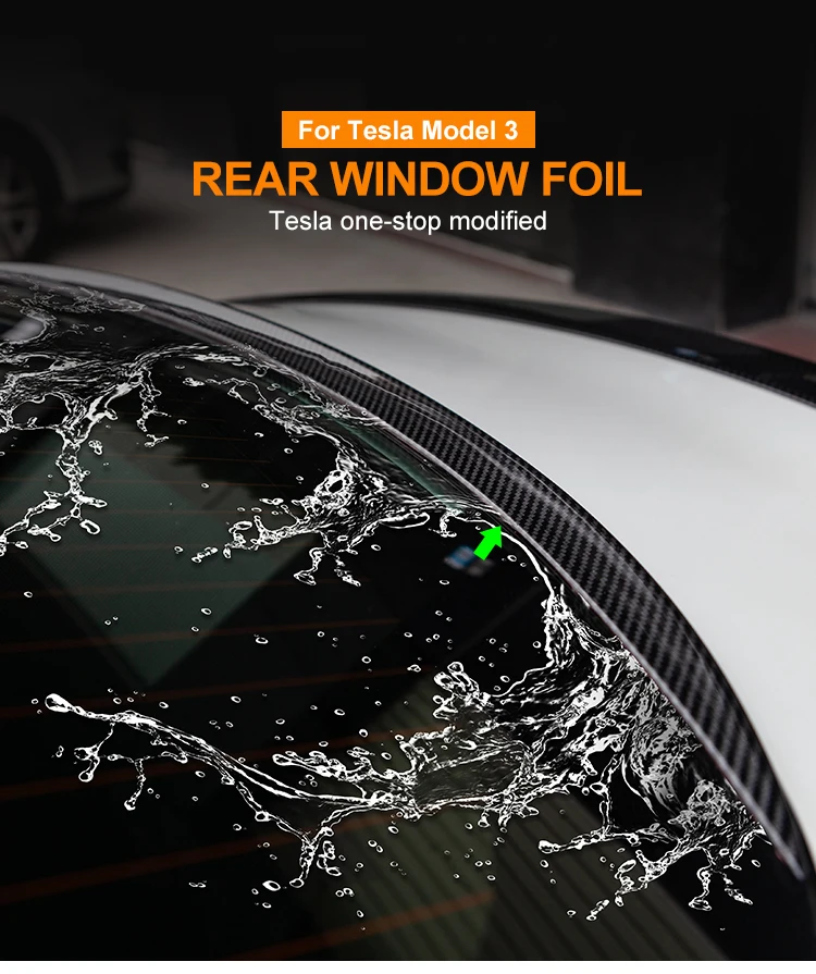 Trunk Window Spoiler Trunk Window Wing for Tesla Model 3 2017-2023 Accessories Abs Trunk Rain Water Deflector Accessories