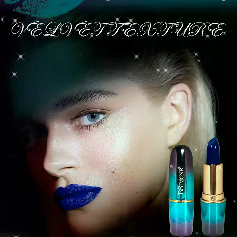 BSIMONE Womens Halloween Gothic Lipstick Matte And Shimmer Long-lasting Highly Pigmented Velvet Texture Lipstick