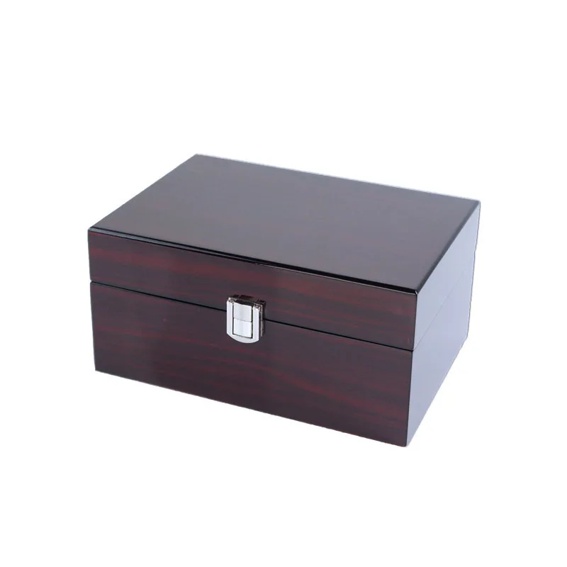 Black Glossy Paint Boutique Packaging Gift Box Watch Box Large Single and Double High Gloss Painted Wooden Box Gift Box