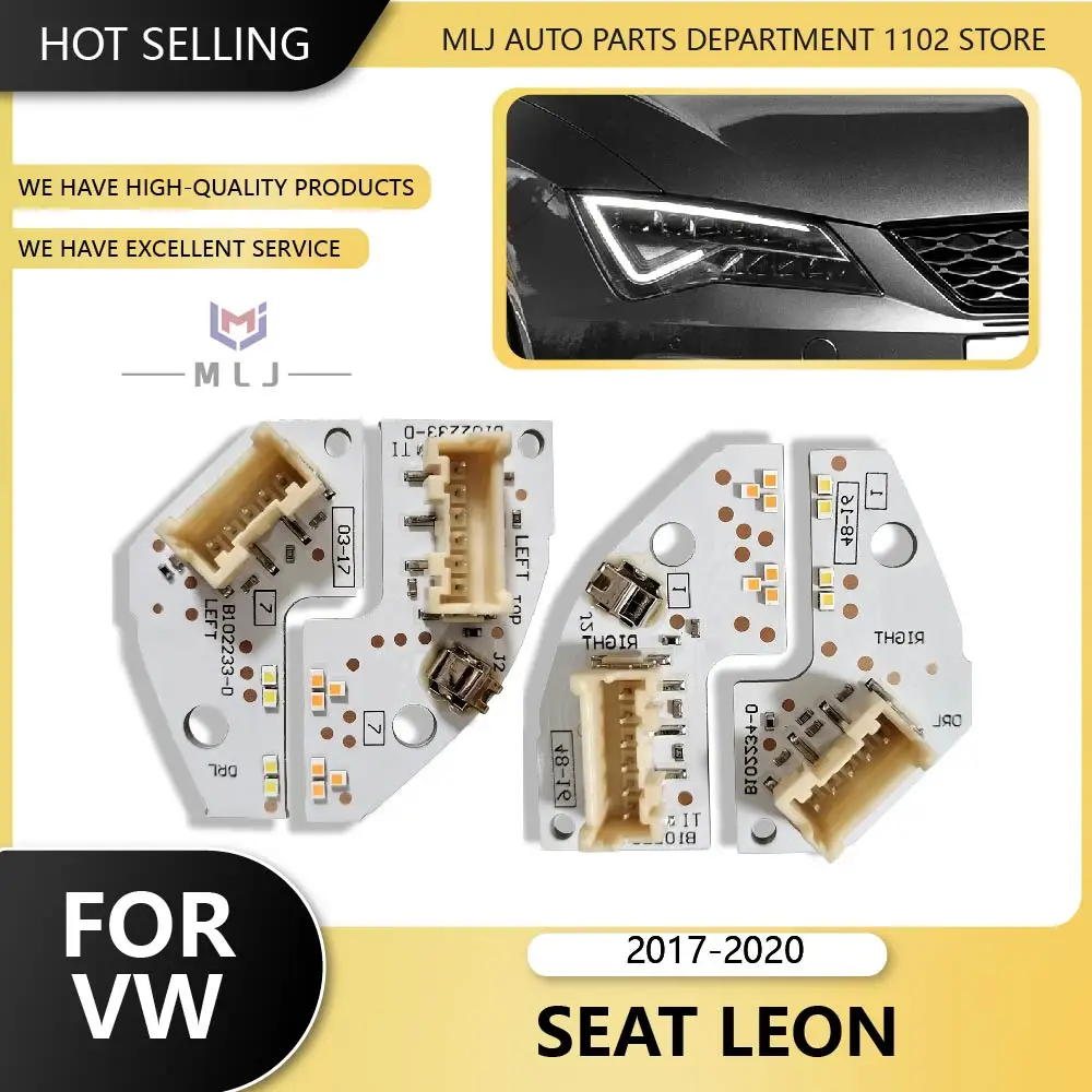 5F0941475A 5F0941476A For Seat Leon MK3 5F Cupra DRL LED Daytime Running Lights Board Module 2017-2020 Replace OEM White