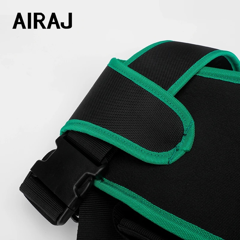 AIRAJ-Bolsa de herramientas para electricista, riñonera de tela oxford con múltiples bolsillos, resistente al desgaste, gruesa, especial para